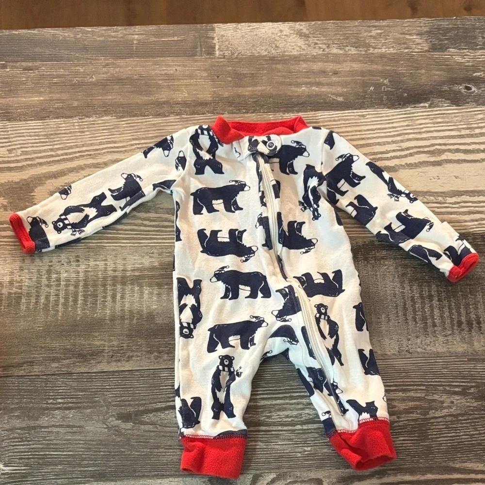 Carter's Christmas Bear Romper with zipper